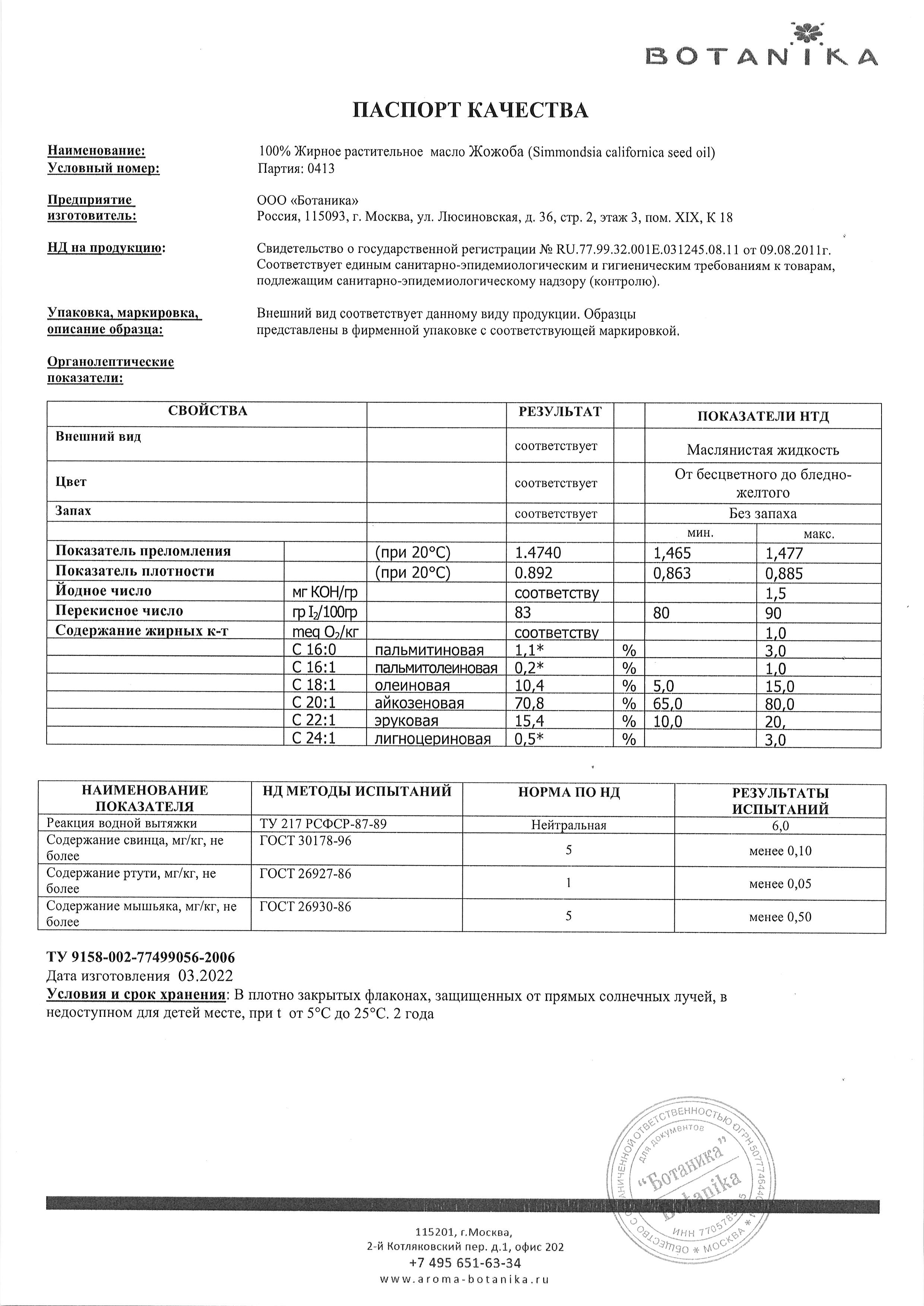 Паспорт №032022
